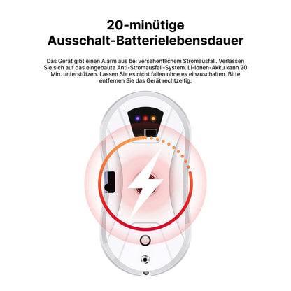 Luxeraum.de Glass Cleaners Fensterputzroboter mit Sprühfunktion & 2800Pa Saugkraft – Automatischer Glasreiniger mit Fernbedienung