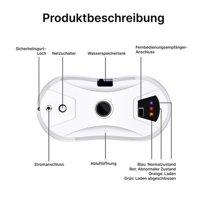 Luxeraum.de Glass Cleaners Fensterputzroboter mit Sprühfunktion & 2800Pa Saugkraft – Automatischer Glasreiniger mit Fernbedienung