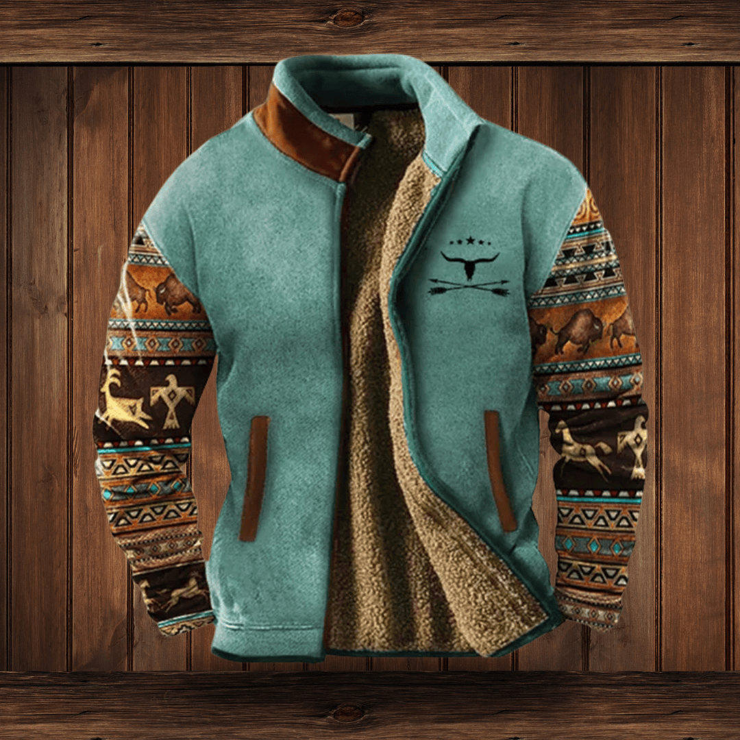 Luxeraum.de Coats & Jackets Blaue 2 / S Fleecejacke – Leichter Materialmix – Kontrastdesign mit Reißverschluss – Herren