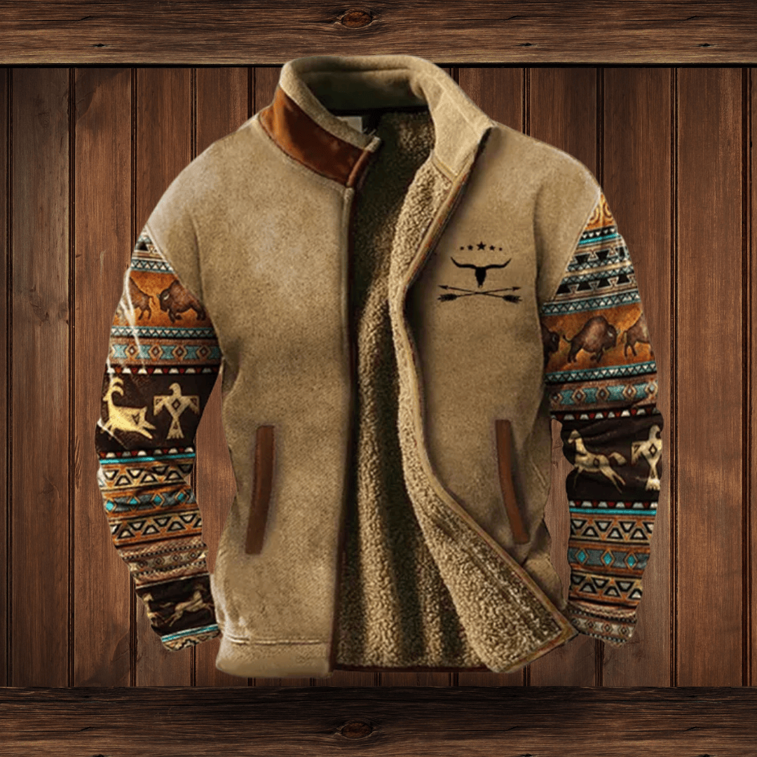 Luxeraum.de Coats & Jackets Fleecejacke – Leichter Materialmix – Kontrastdesign mit Reißverschluss – Herren