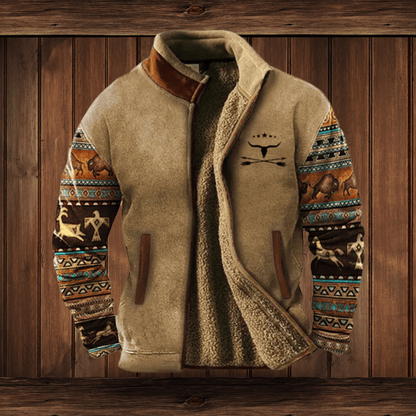 Luxeraum.de Coats & Jackets Fleecejacke – Leichter Materialmix – Kontrastdesign mit Reißverschluss – Herren
