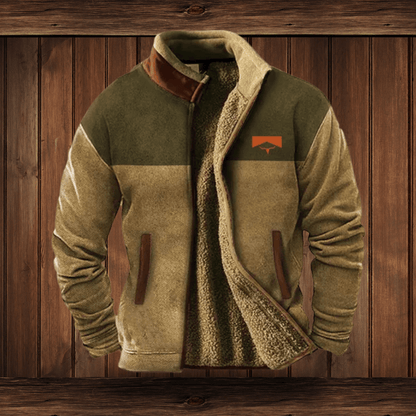 Luxeraum.de Coats & Jackets Fleecejacke – Leichter Materialmix – Kontrastdesign mit Reißverschluss – Herren