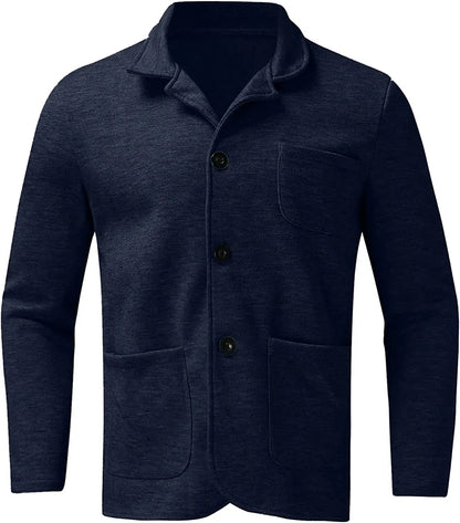 Luxeraum.de Vests Freizeit-Blazer – Polyester – klassisches Revers mit Zweiknopf-Verschluss – Herren