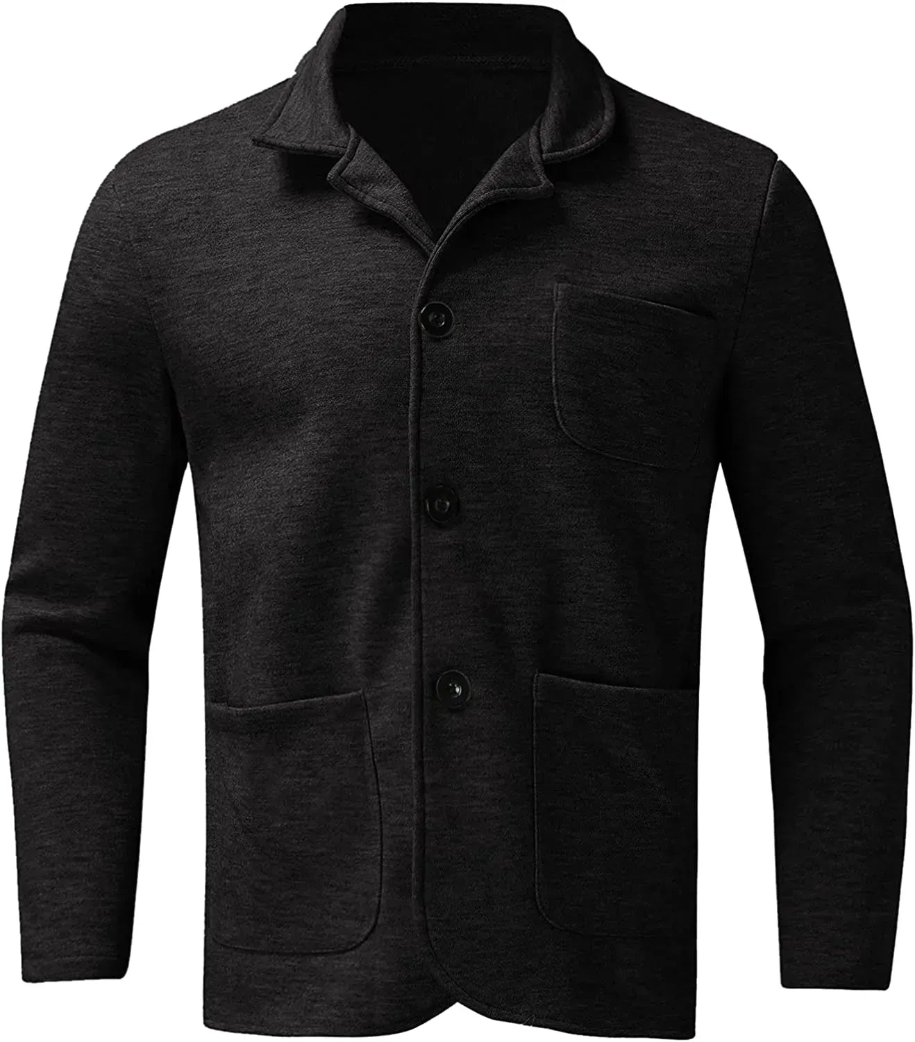 Luxeraum.de Vests Freizeit-Blazer – Polyester – klassisches Revers mit Zweiknopf-Verschluss – Herren