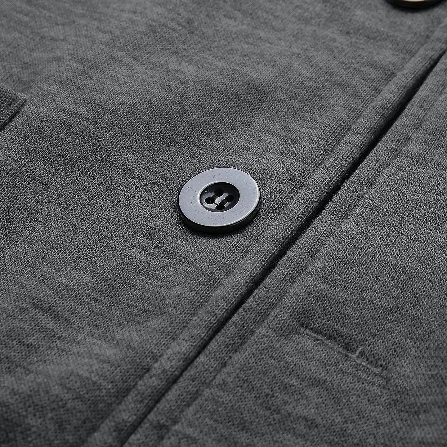 Luxeraum.de Vests Freizeit-Blazer – Polyester – klassisches Revers mit Zweiknopf-Verschluss – Herren
