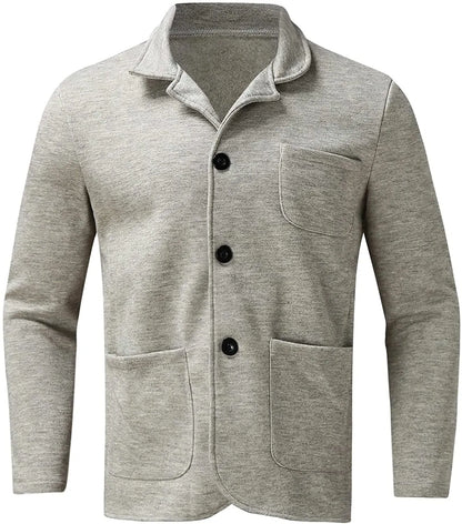 Luxeraum.de Vests Freizeit-Blazer – Polyester – klassisches Revers mit Zweiknopf-Verschluss – Herren