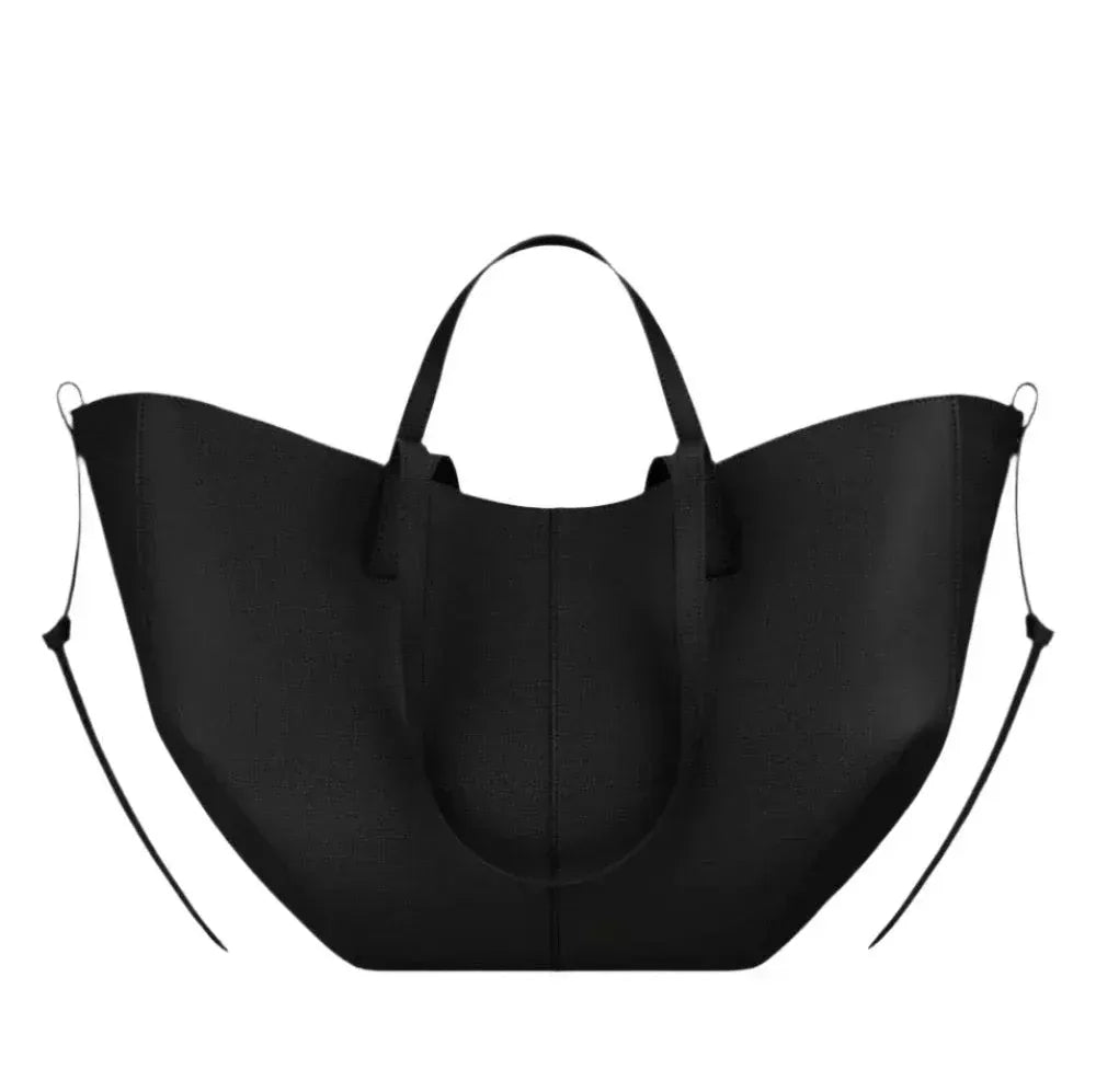 Luxeraum.de Shopper Bags Schwarz Handtasche – Italienisches Leder – Magnetverschluss & Variable Trageriemen – Damen