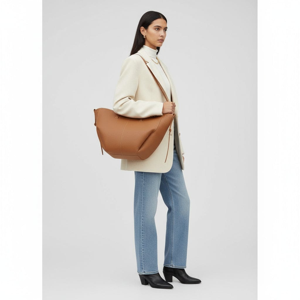Luxeraum.de Shopper Bags Handtasche – Italienisches Leder – Magnetverschluss & Variable Trageriemen – Damen