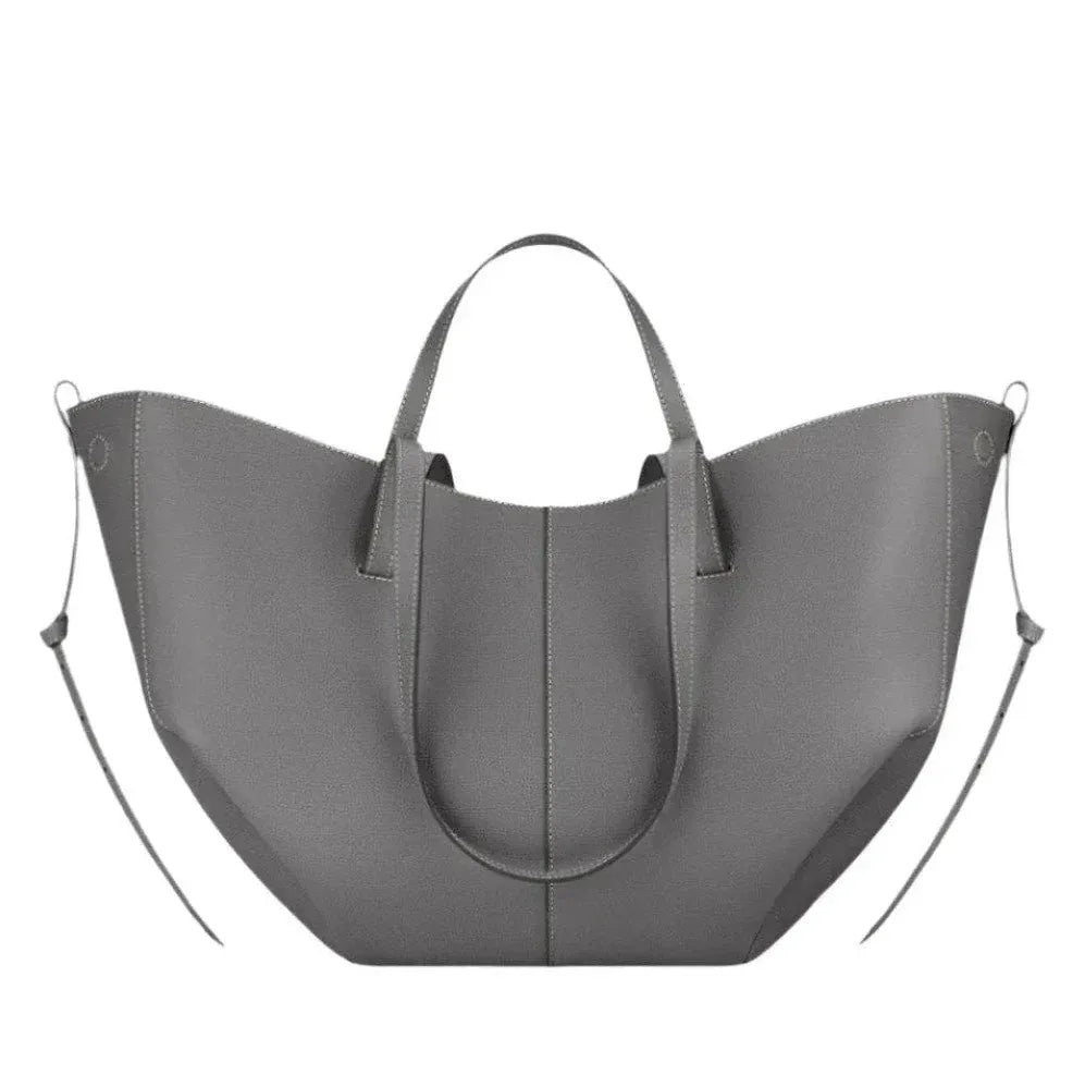 Luxeraum.de Shopper Bags Gray Handtasche – Italienisches Leder – Magnetverschluss & Variable Trageriemen – Damen