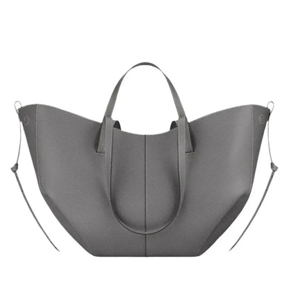 Luxeraum.de Shopper Bags Gray Handtasche – Italienisches Leder – Magnetverschluss & Variable Trageriemen – Damen
