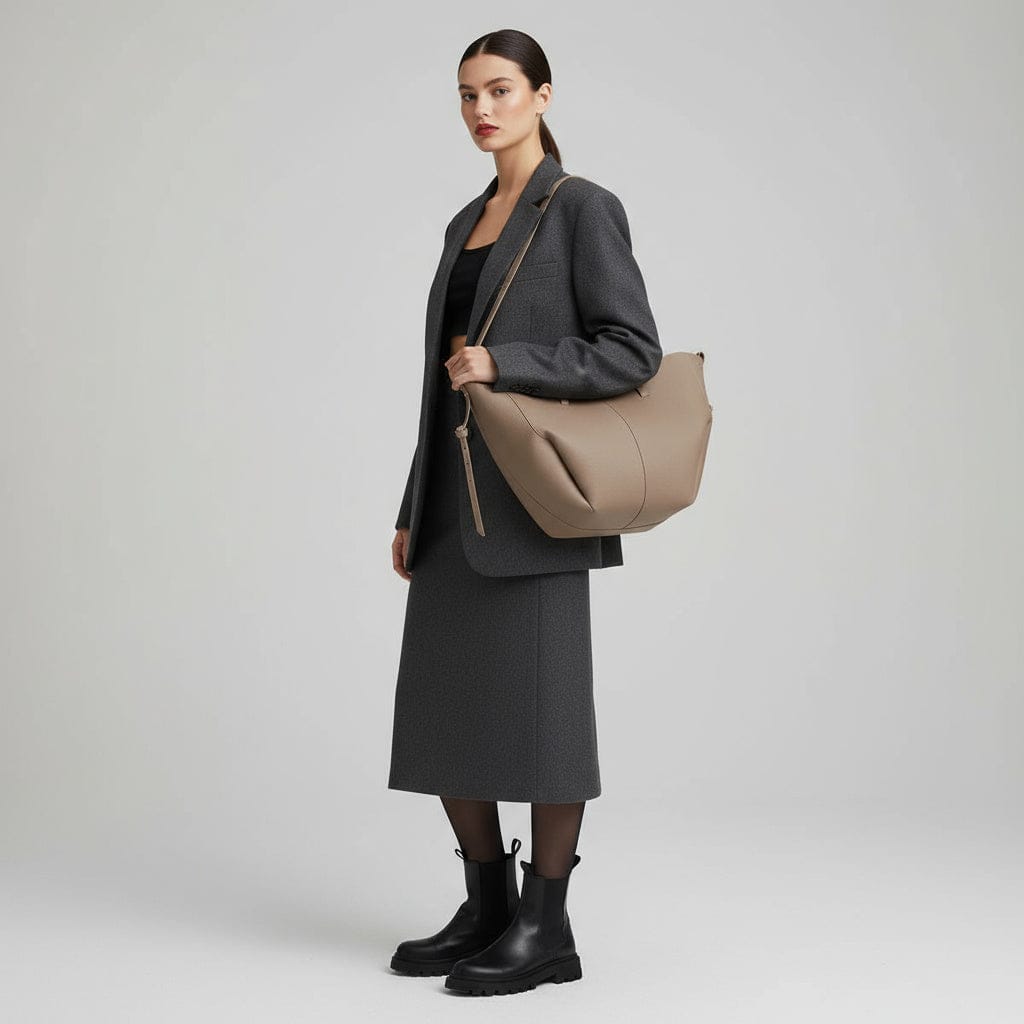 Luxeraum.de Shopper Bags Handtasche – Italienisches Leder – Magnetverschluss & Variable Trageriemen – Damen