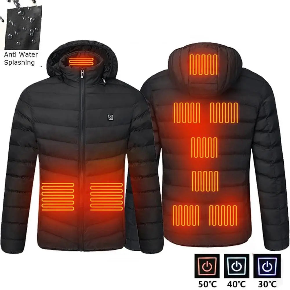 Luxeraum.de Outerwear Heizmantel – Funktionaler Materialmix – integrierte USB-Wärmeelemente – Herren