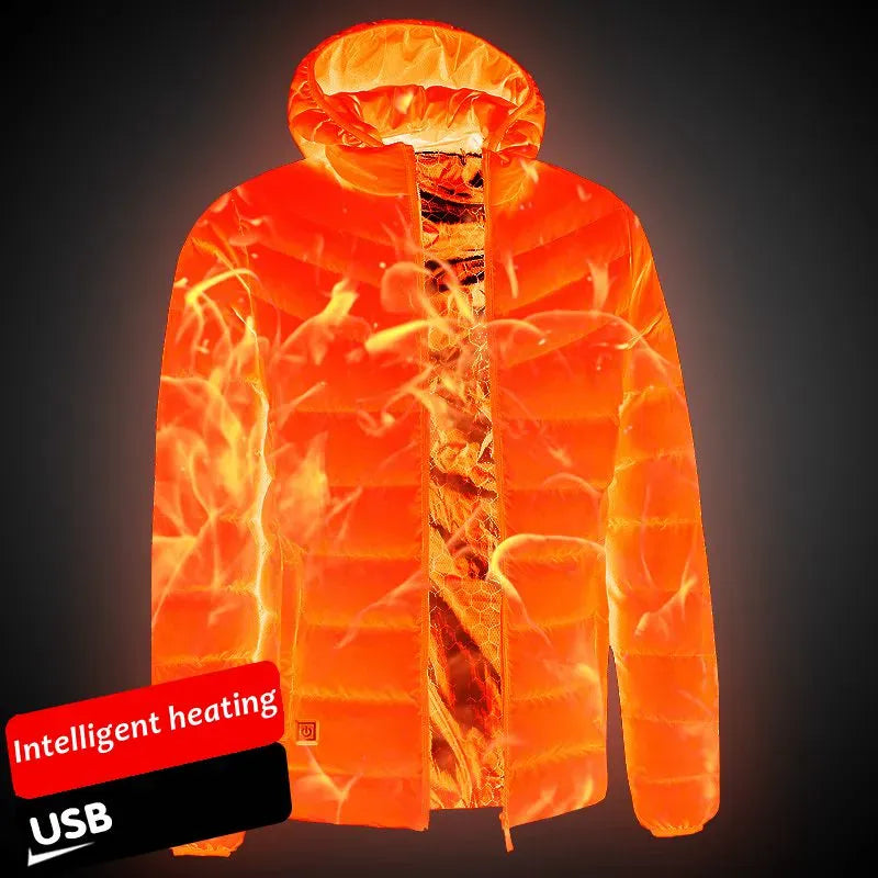 Luxeraum.de Outerwear Heizmantel – Funktionaler Materialmix – integrierte USB-Wärmeelemente – Herren