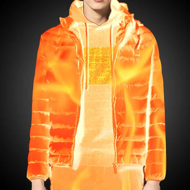 Luxeraum.de Outerwear Heizmantel – Funktionaler Materialmix – integrierte USB-Wärmeelemente – Herren