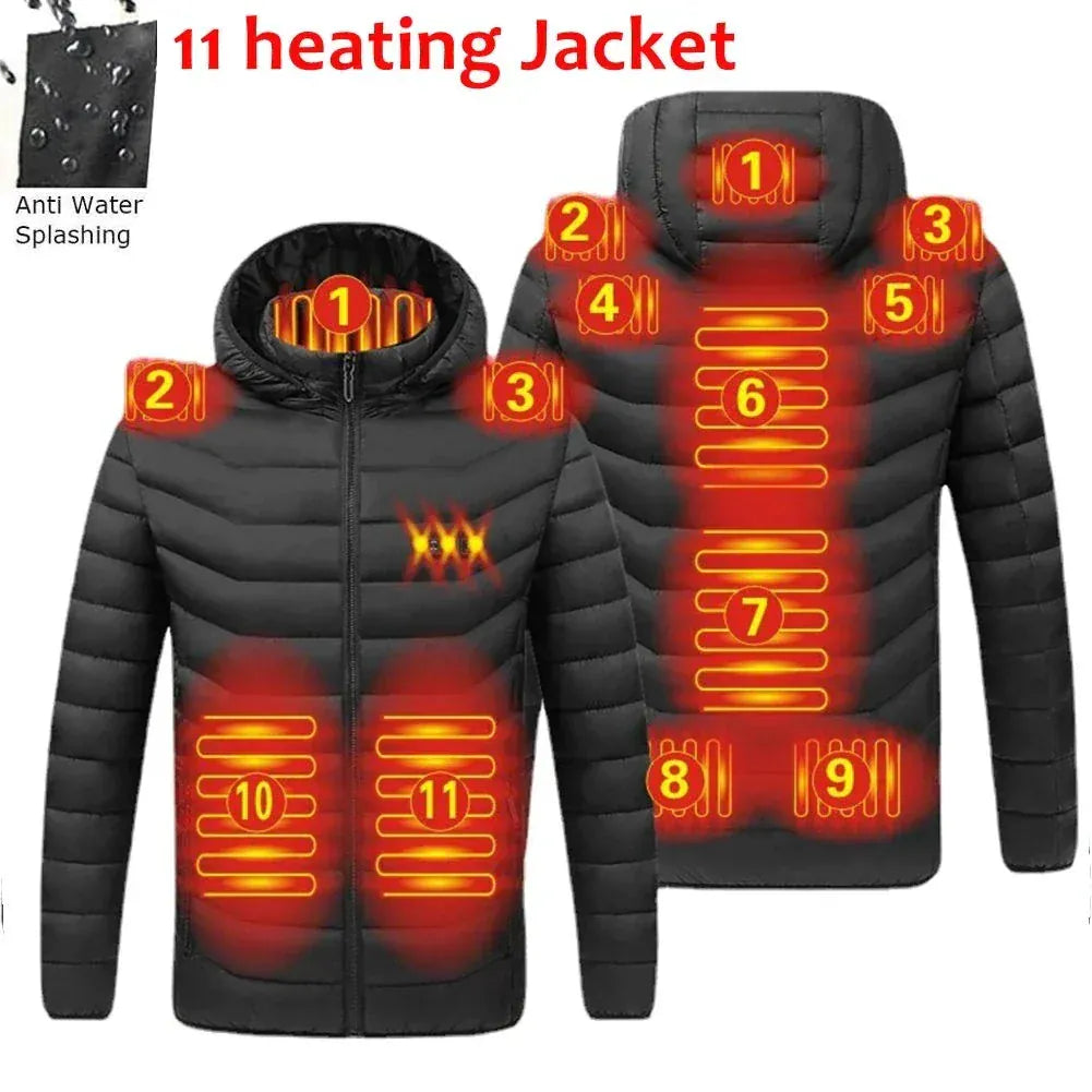 Luxeraum.de Outerwear Heizmantel – Funktionaler Materialmix – integrierte USB-Wärmeelemente – Herren