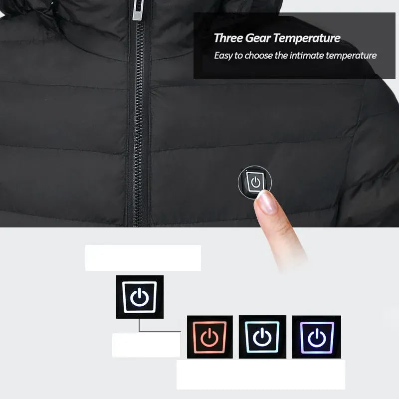 Luxeraum.de Outerwear Heizmantel – Funktionaler Materialmix – integrierte USB-Wärmeelemente – Herren