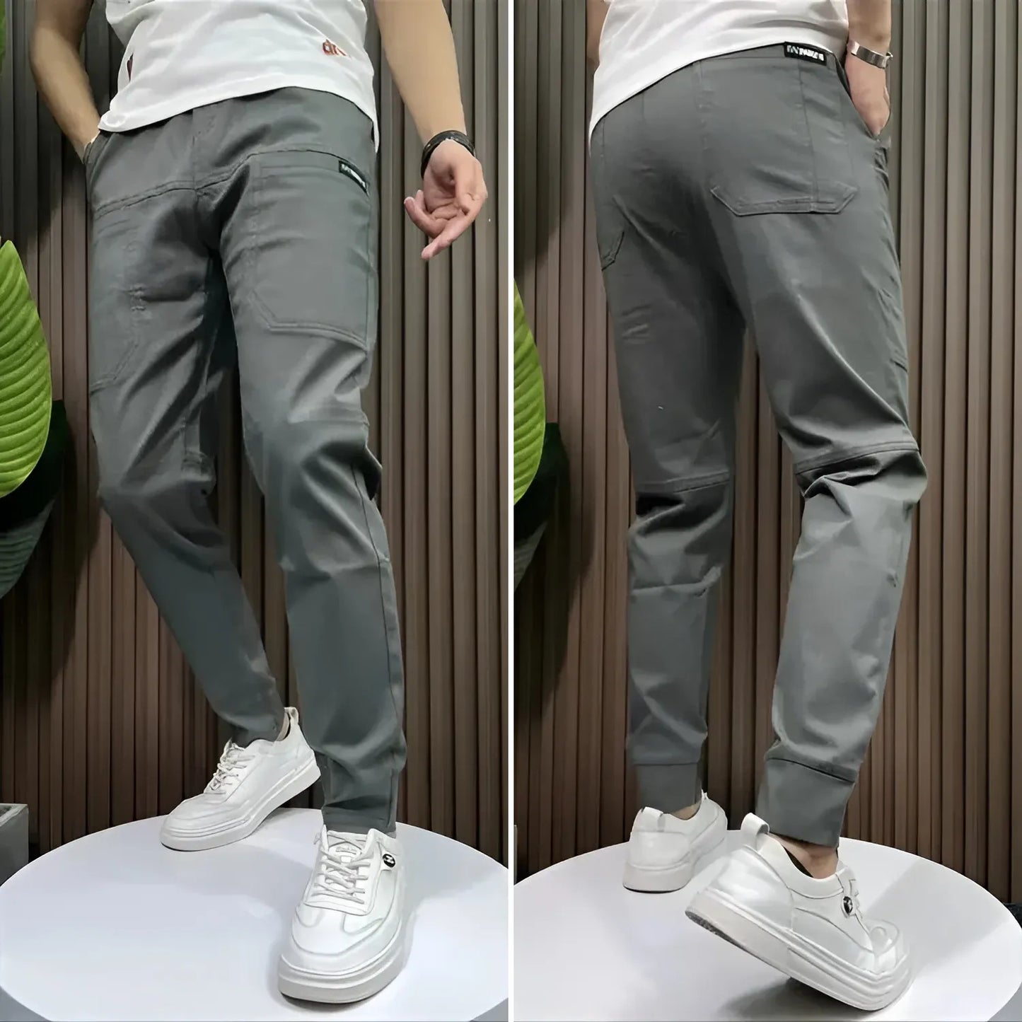 Luxeraum.de Cargo Pants Herren Cargo Hose mit 6 Taschen – Bequeme Freizeithose aus elastischem Material