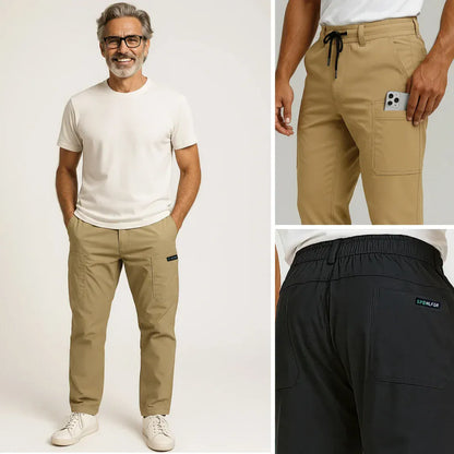 Luxeraum.de Cargo Pants Herren Cargo Hose mit 6 Taschen – Bequeme Freizeithose aus elastischem Material
