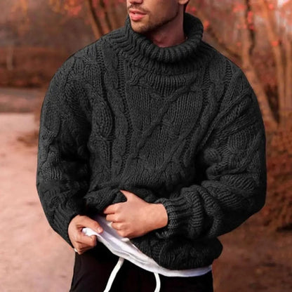 Luxeraum.de Sweaters Schwarz / S Herren Rollkragenpullover Winter – Warm & Hochwertig Gestrickt