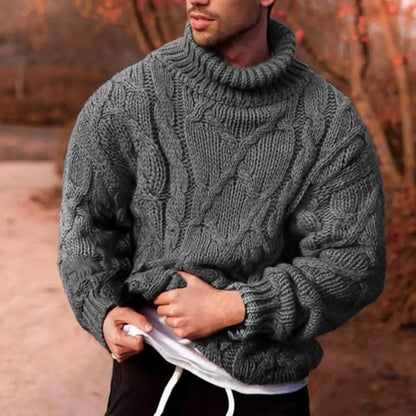 Luxeraum.de Sweaters Grau / S Herren Rollkragenpullover Winter – Warm & Hochwertig Gestrickt