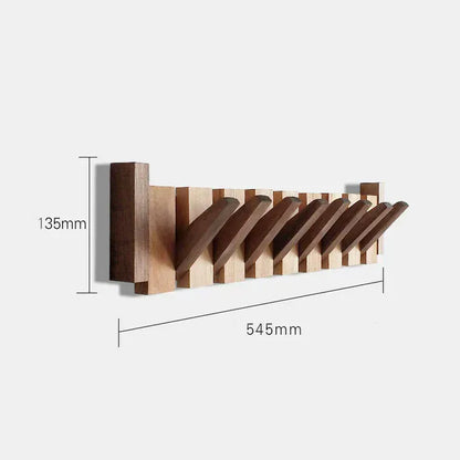 Luxeraum.de Storage Hooks & Racks Holz Wandgarderobe – Klavierdesign – 4/6/8 Haken – Platzsparende & Stilvolle Flur-Garderobe