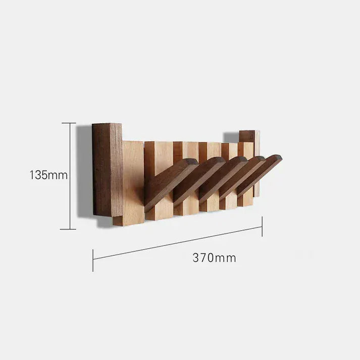 Luxeraum.de Storage Hooks & Racks Holz Wandgarderobe – Klavierdesign – 4/6/8 Haken – Platzsparende & Stilvolle Flur-Garderobe