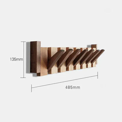 Luxeraum.de Storage Hooks & Racks Holz Wandgarderobe – Klavierdesign – 4/6/8 Haken – Platzsparende & Stilvolle Flur-Garderobe