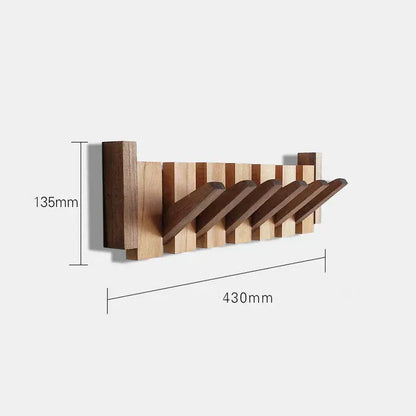 Luxeraum.de Storage Hooks & Racks Holz Wandgarderobe – Klavierdesign – 4/6/8 Haken – Platzsparende & Stilvolle Flur-Garderobe