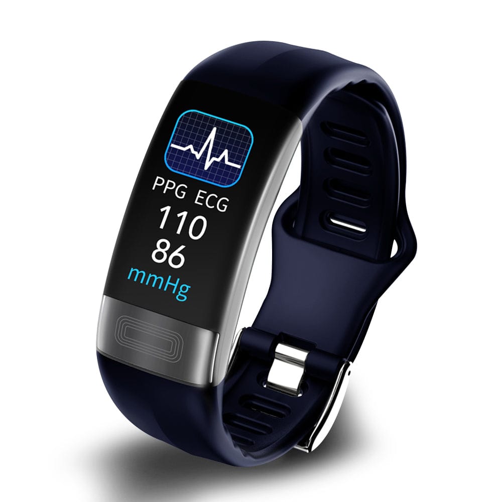 Luxeraum.de winners 25 september Blau Intelligentes Armband Blutdruckmessgerät | EKG, Herzfrequenz, Sauerstoffsättigung & Schlaftracker - FDA-geprüft