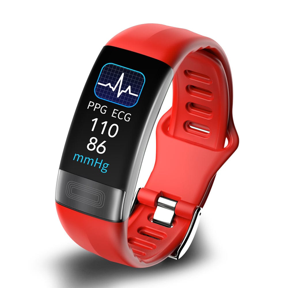 Luxeraum.de winners 25 september Rot Intelligentes Armband Blutdruckmessgerät | EKG, Herzfrequenz, Sauerstoffsättigung & Schlaftracker - FDA-geprüft
