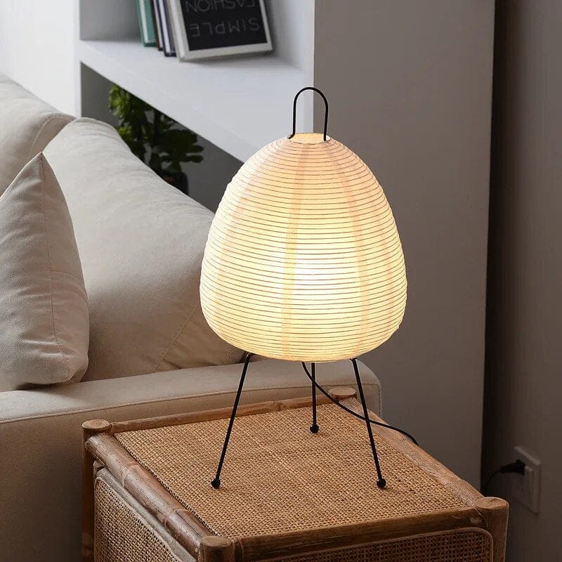 Luxeraum.de Lamps Japanische Tischlampe - Reispapier - Warmes Licht - Stilvolle Innenräume
