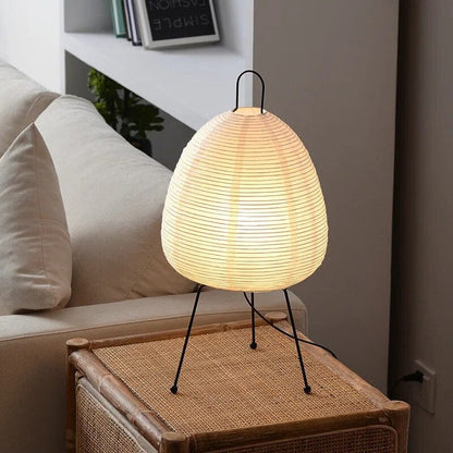 Luxeraum.de Lamps Japanische Tischlampe - Reispapier - Warmes Licht - Stilvolle Innenräume