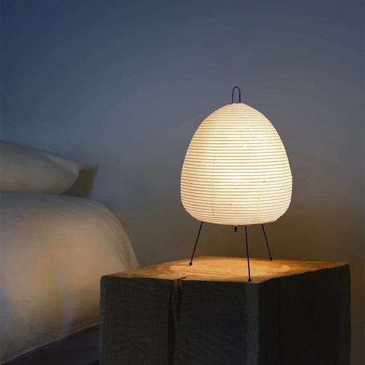 Luxeraum.de Lamps Japanische Tischlampe - Reispapier - Warmes Licht - Stilvolle Innenräume
