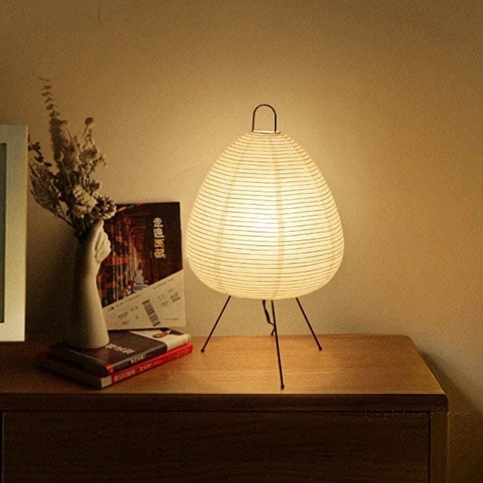 Luxeraum.de Lamps Japanische Tischlampe - Reispapier - Warmes Licht - Stilvolle Innenräume