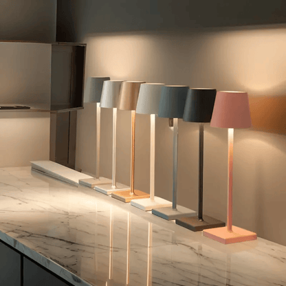 Luxeraum.de Table Lamps Kabellose LED Tischlampe  – Wiederaufladbar - Dimmbar - Wasserfest – Skandinavisches Design
