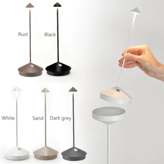 Luxeraum.de Table Lamps Kabellose LED Tischleuchte – Dimmbar, Wasserfest & Wiederaufladbar – Modernes Design