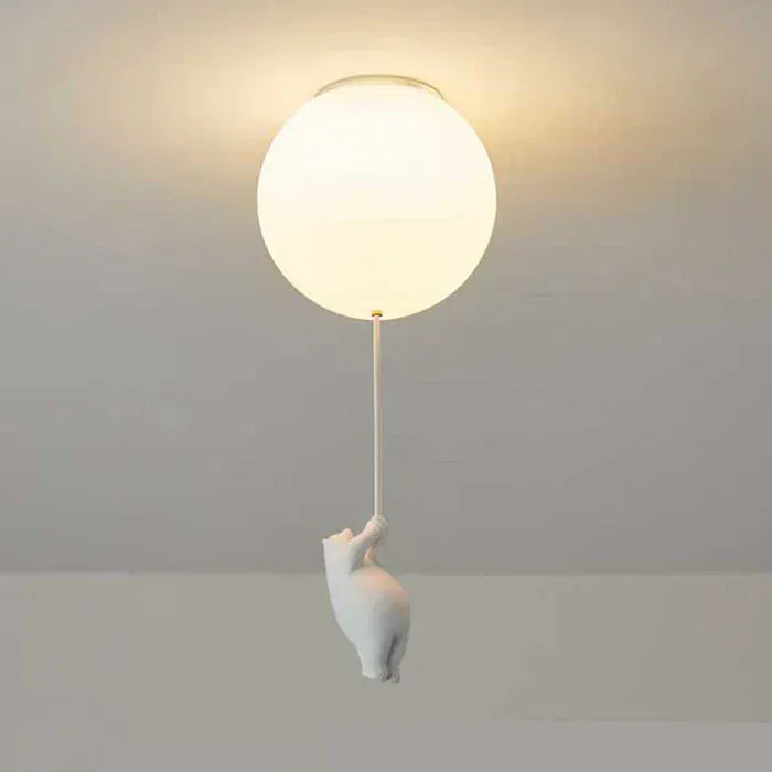 Luxeraum.de Ceiling Light Fixtures 15 cm / B / Warmweiß Kinder Deckenlampe – LED Lampe - Bär & Ballon – Babyzimmer, Kinderzimmer & Spielzimmer