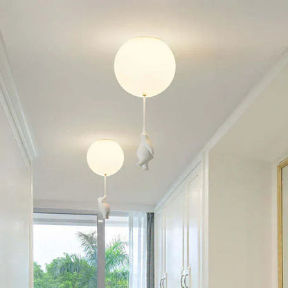 Luxeraum.de Ceiling Light Fixtures Kinder Deckenlampe – LED Lampe - Bär & Ballon – Babyzimmer, Kinderzimmer & Spielzimmer