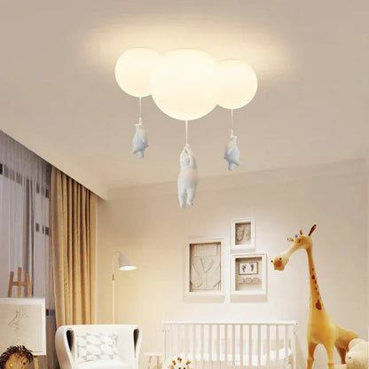 Luxeraum.de Ceiling Light Fixtures Kinder Deckenlampe – LED Lampe - Bär & Ballon – Babyzimmer, Kinderzimmer & Spielzimmer