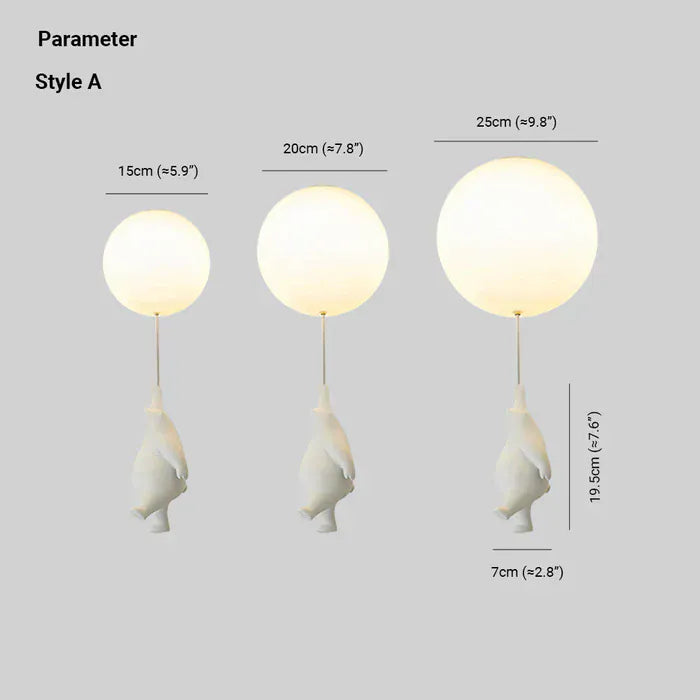 Luxeraum.de Ceiling Light Fixtures Kinder Deckenlampe – LED Lampe - Bär & Ballon – Babyzimmer, Kinderzimmer & Spielzimmer