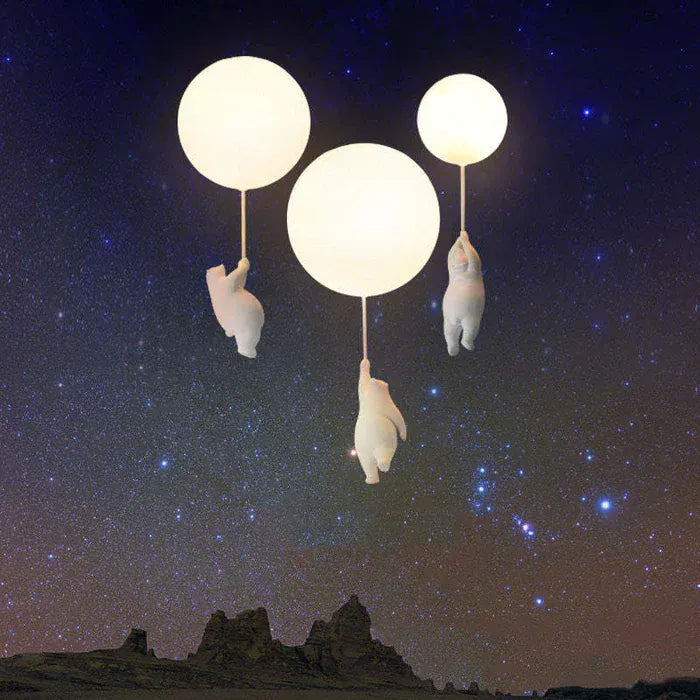 Luxeraum.de Ceiling Light Fixtures Kinder Deckenlampe – LED Lampe - Bär & Ballon – Babyzimmer, Kinderzimmer & Spielzimmer