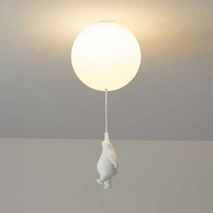Luxeraum.de Ceiling Light Fixtures 15 cm / A / Warmweiß Kinder Deckenlampe – LED Lampe - Bär & Ballon – Babyzimmer, Kinderzimmer & Spielzimmer