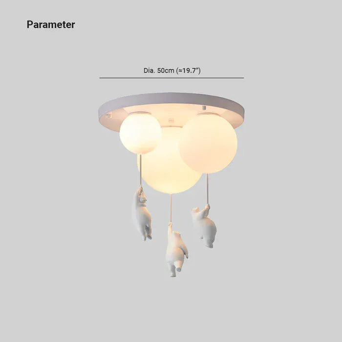 Luxeraum.de Ceiling Light Fixtures Kinder Deckenlampe – LED Lampe - Bär & Ballon – Babyzimmer, Kinderzimmer & Spielzimmer