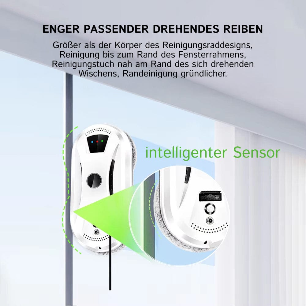 Luxeraum.de Glass Cleaners Fensterputzroboter mit 2800Pa Saugkraft – Automatischer Glasreiniger mit Sicherheitsseil & Fernbedienung