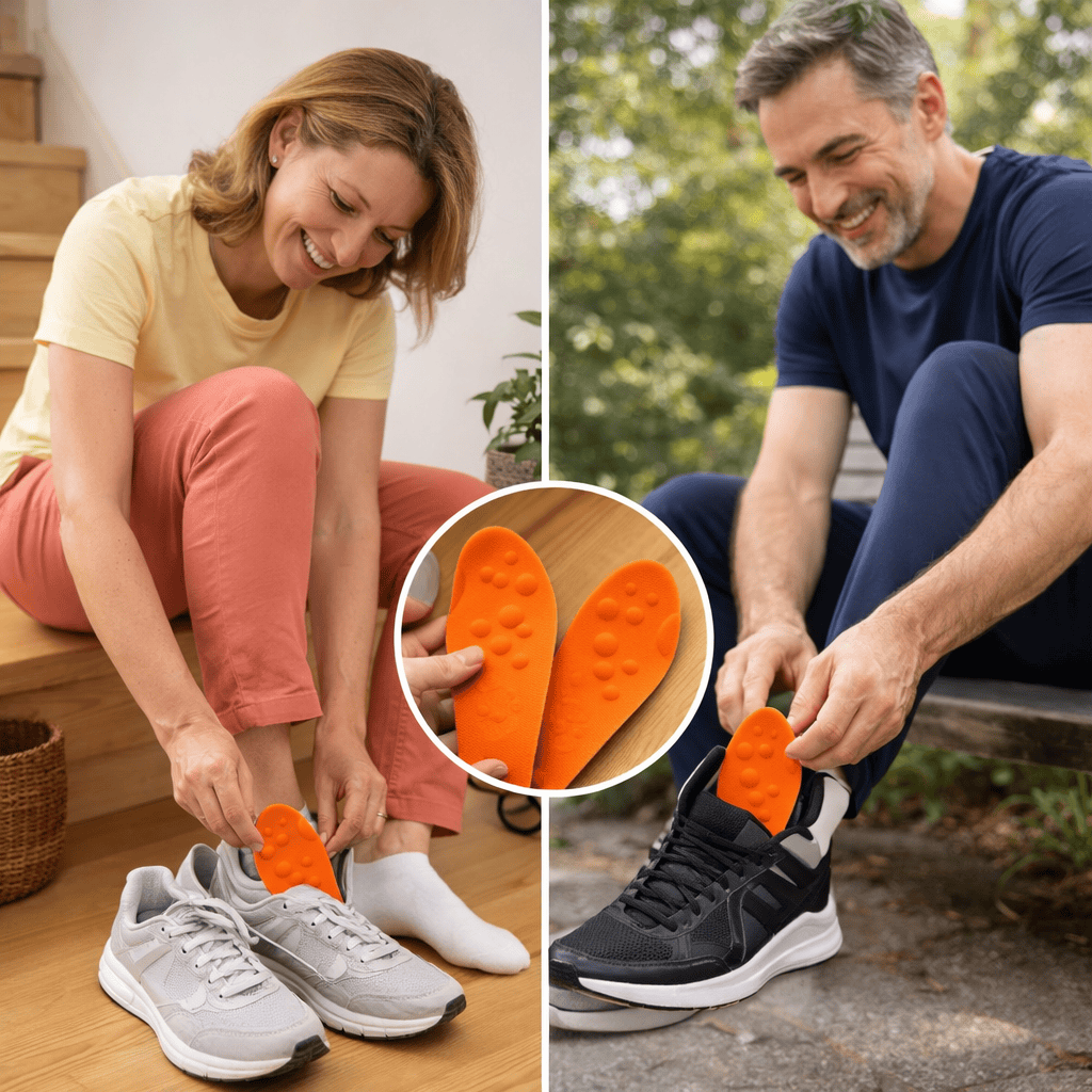 Luxeraum.de Arch Supports Komfort Einlegesohlen mit Massage-Effekt – Flexible Schuhsohlen für Alltag, Sport & Arbeit