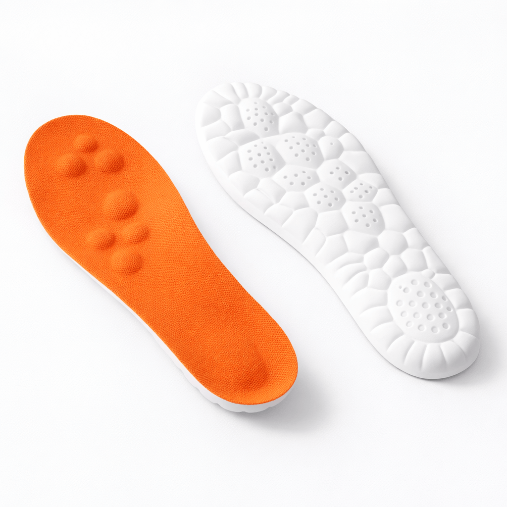 Luxeraum.de Arch Supports Orange / 35-36 Komfort Einlegesohlen mit Massage-Effekt – Flexible Schuhsohlen für Alltag, Sport & Arbeit