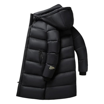 Luxeraum.de Puffer Jackets Lange Winterjacke – Schwarz – Isolierende Daunenfüllung – Herren