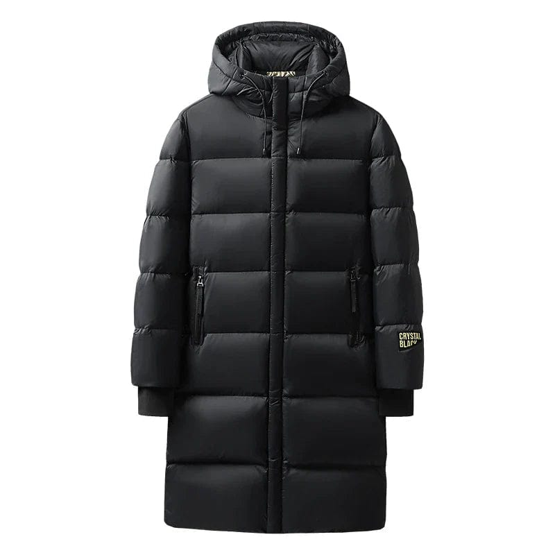 Luxeraum.de Puffer Jackets Lange Winterjacke – Schwarz – Isolierende Daunenfüllung – Herren