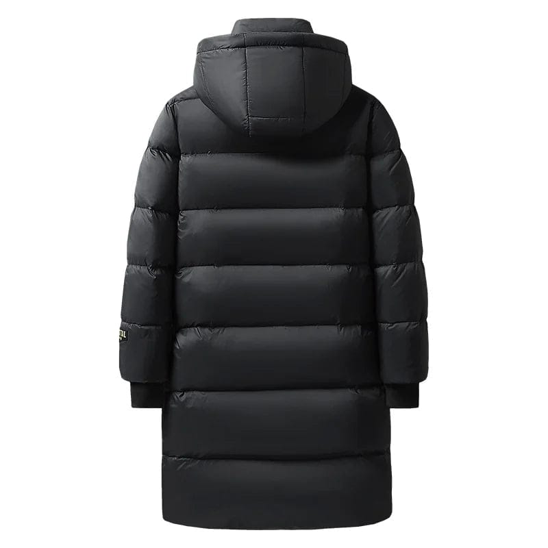 Luxeraum.de Puffer Jackets Lange Winterjacke – Schwarz – Isolierende Daunenfüllung – Herren