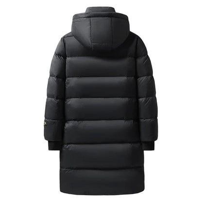 Luxeraum.de Puffer Jackets Lange Winterjacke – Schwarz – Isolierende Daunenfüllung – Herren